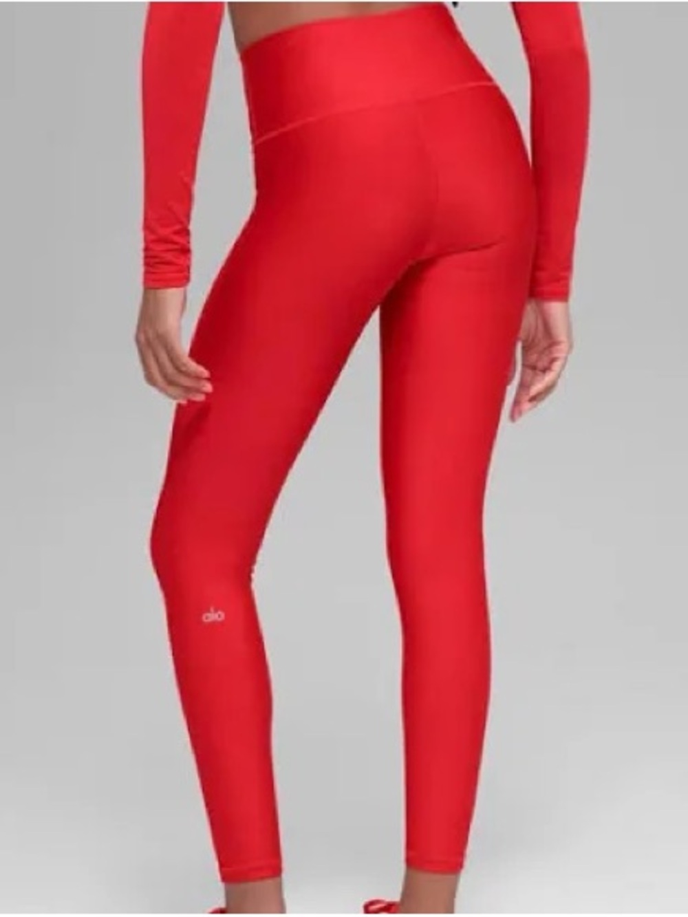 Alo Yoga Red High-Waist Airlift Leggings